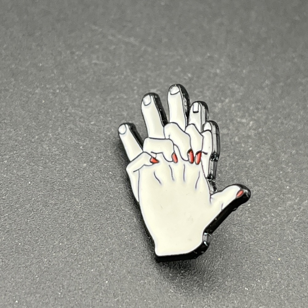Clasped Hands Lapel Hat Pin
